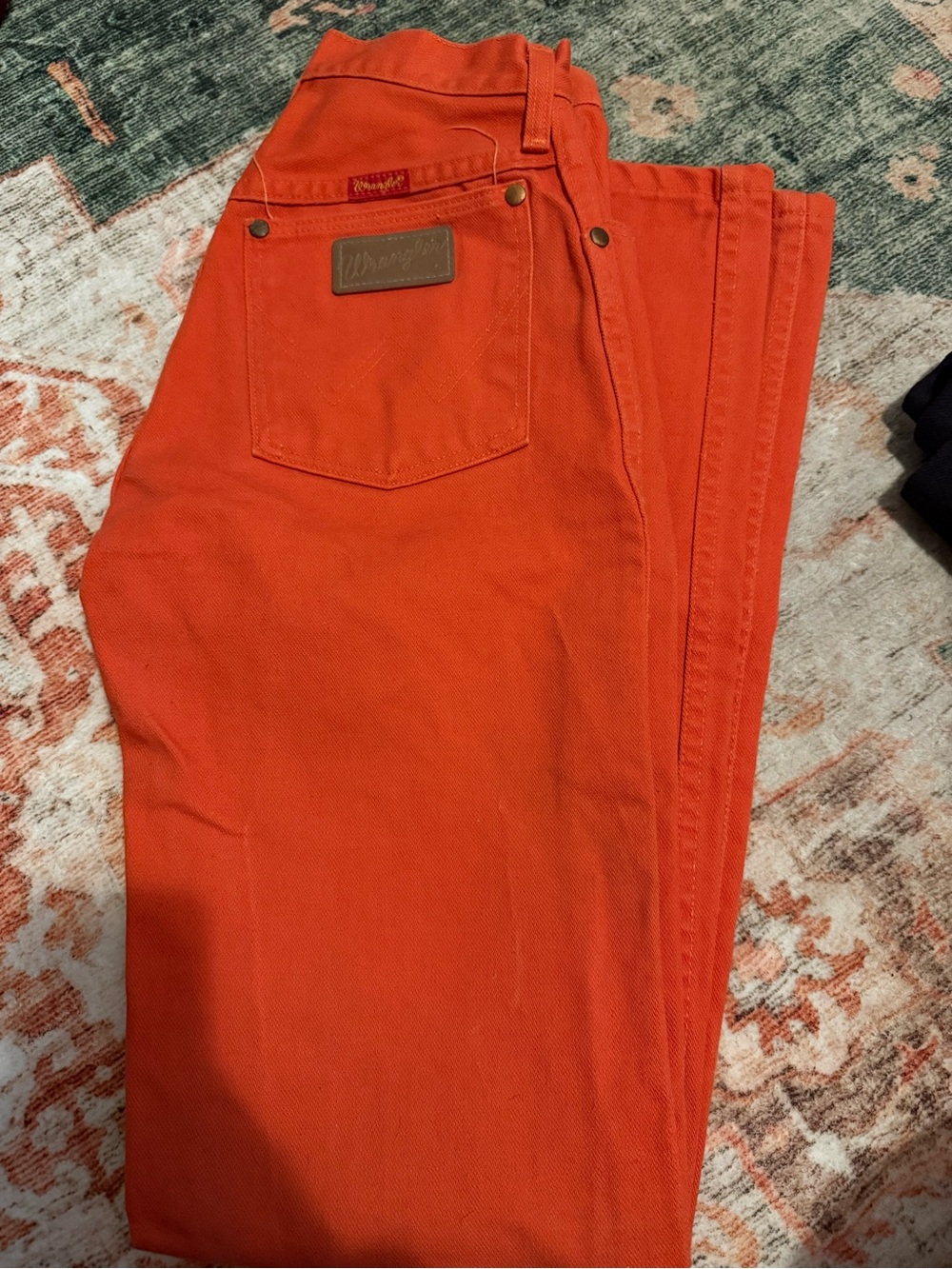 Wrangler Women's Orange Straight-Leg Jeans